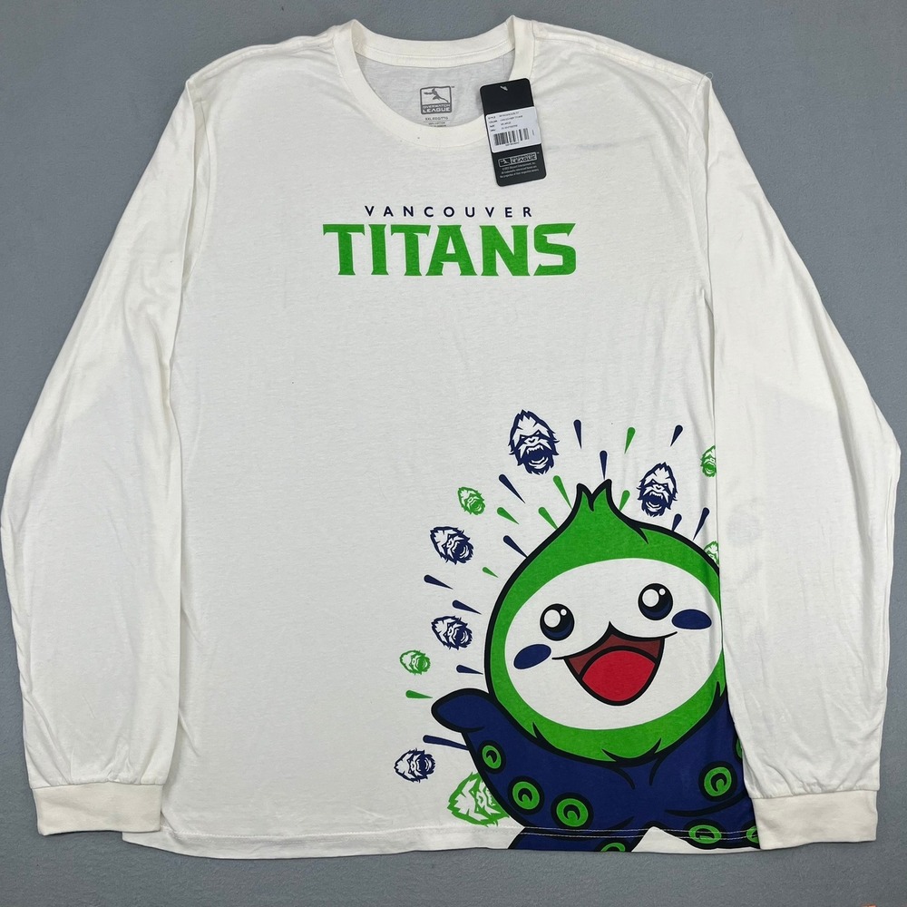 Overwatch League Vancouver Titans Long Sleeve Shirt White Mens XXL Pachimari NEW